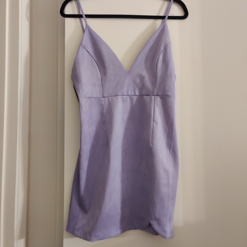 Purple lavender mini dress